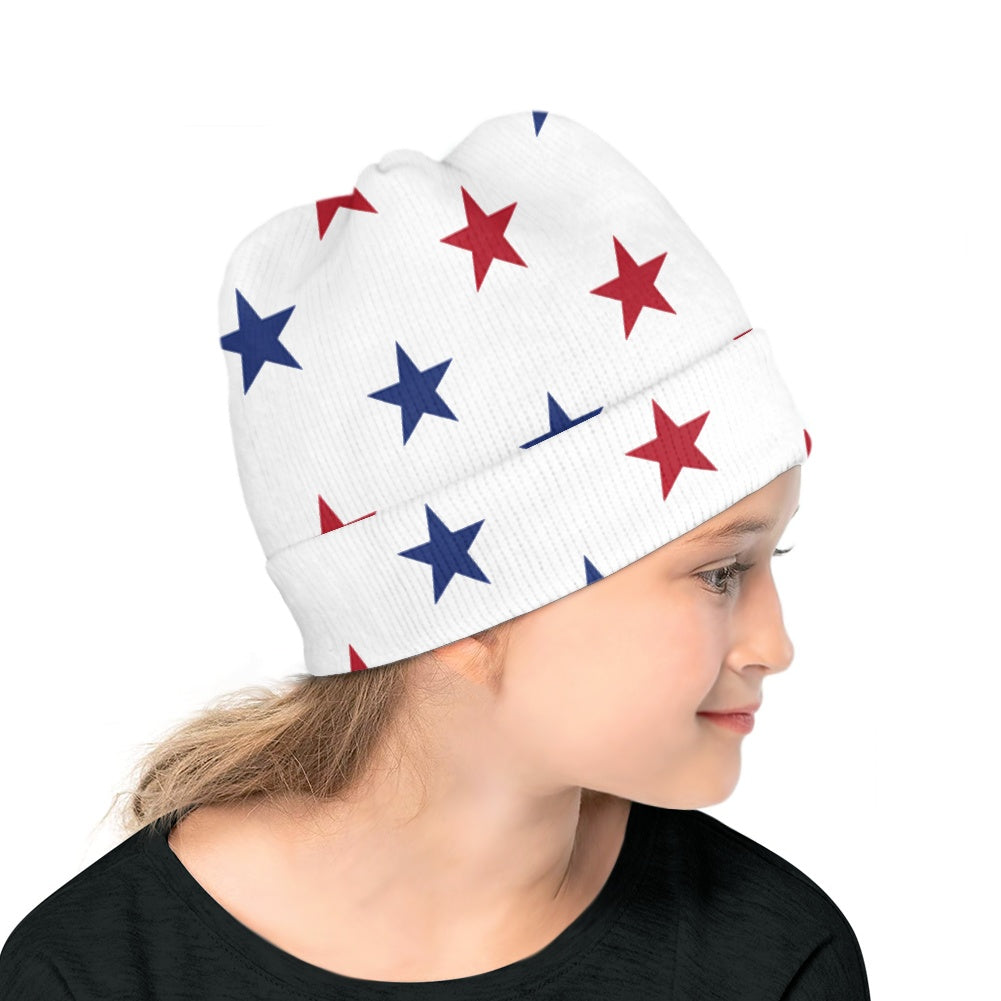 USA/American Flag Inspired Red and Blue Stars Kids' Beanie