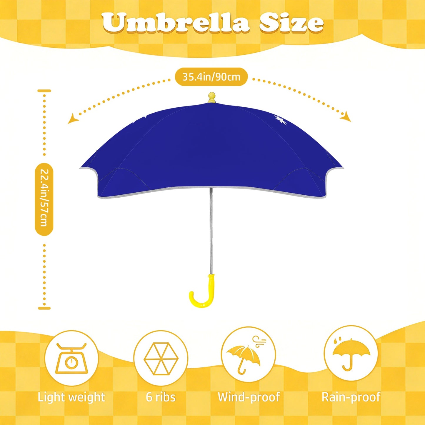 Australia Flag Inspired Kids Safe Round Corner Umbrella