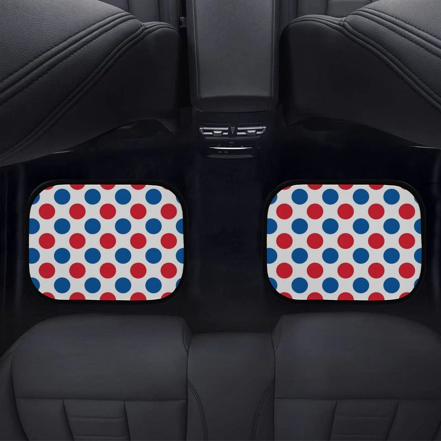 USA/American Flag Inspired Polka Dot Pattern Car Floor Mats(4pcs)