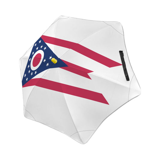 Ohio Flag Inspired Kids Safe Round Corner Umbrella