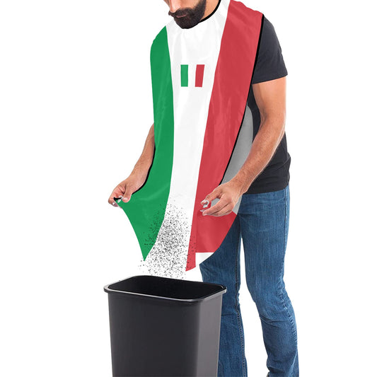 Italy Flag Beard Bib Apron for Men Shaving & Trimming