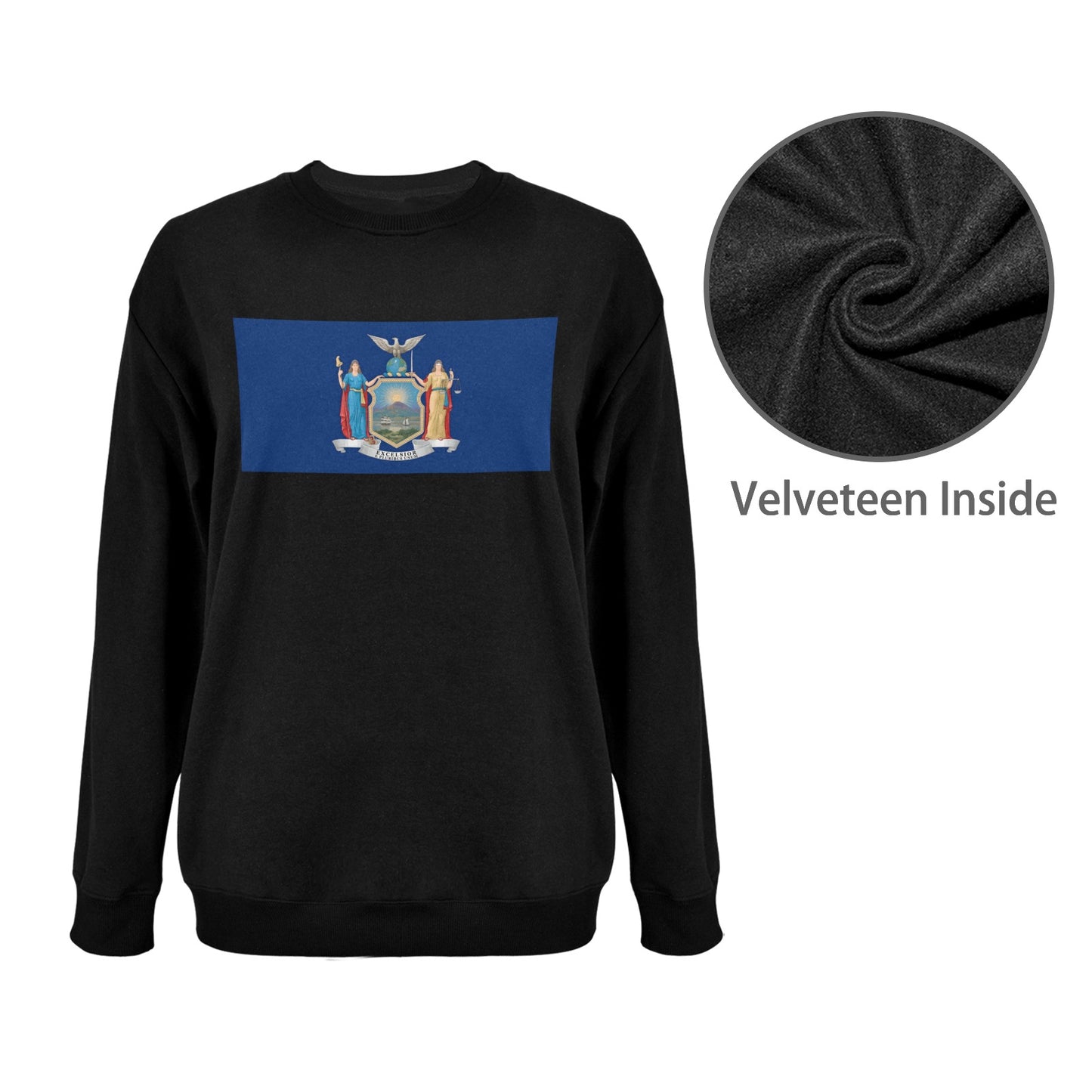 New York Flag Unisex Fleece Sweatshirt (Made in the USA)