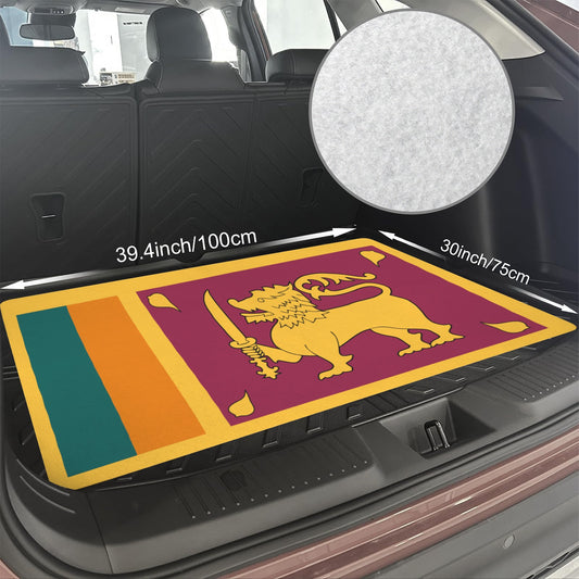 Sri Lanka Flag Inspired Car Trunk Mat 100 × 75 cm / 39.4 × 30 in Printed in the USA