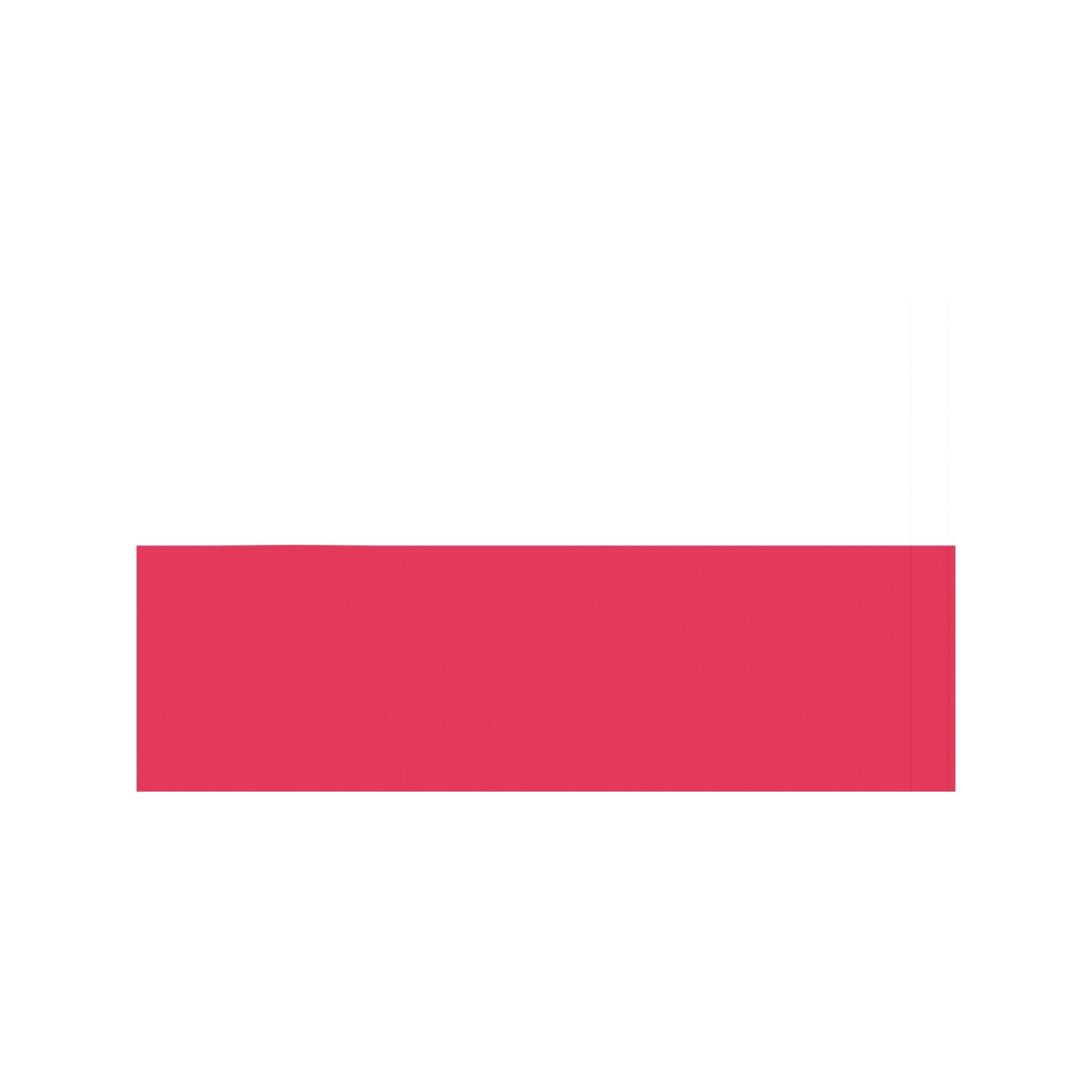 Solid white and red rectangle design from Luv My Flag.