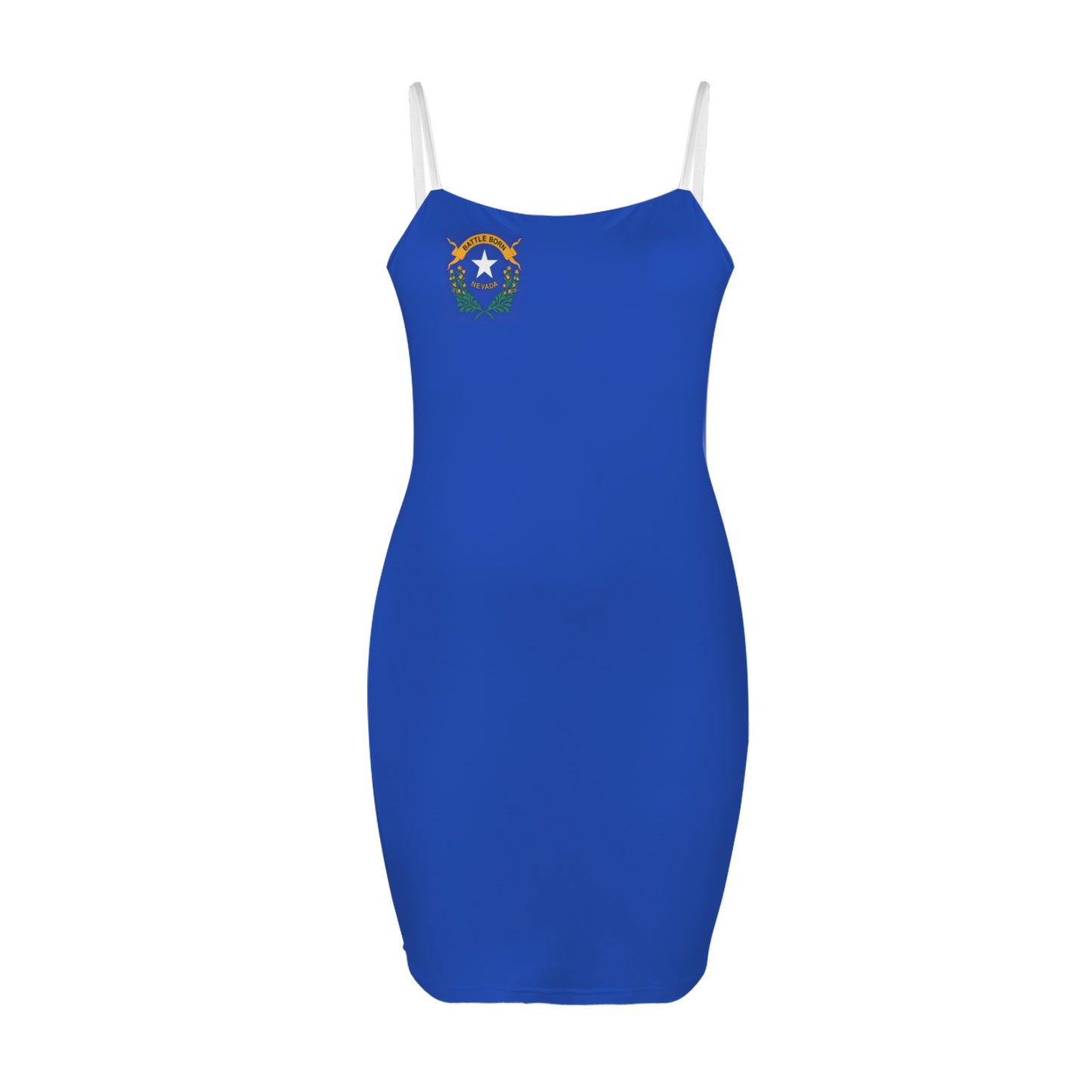 Nevada Flag Inspired Backless Spaghetti Strap Bodycon Dress