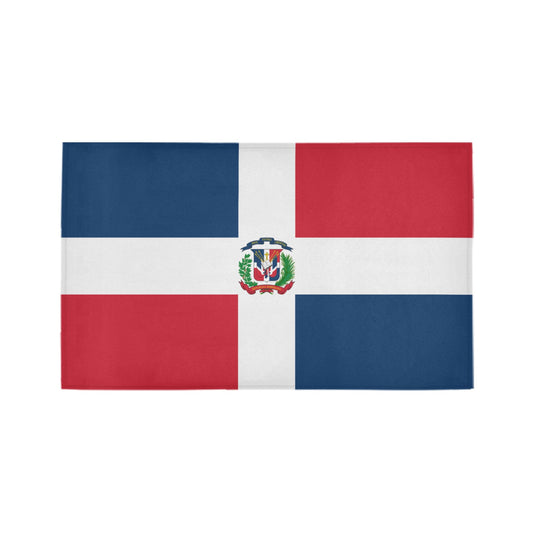 Dominican Republic Flag Inspired Doormat 30" x 18" (Sponge Material)