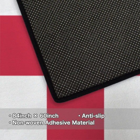 England Flag Inspired 84x60 Inch Area Rug with Black Binding (Made in the USA)