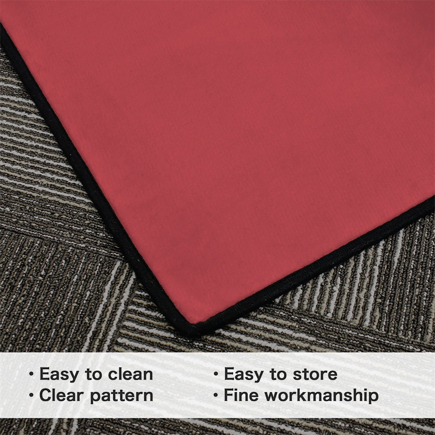 Denmark Flag Inspired 84x60 Inch Area Rug with Black Binding (Made in the USA)