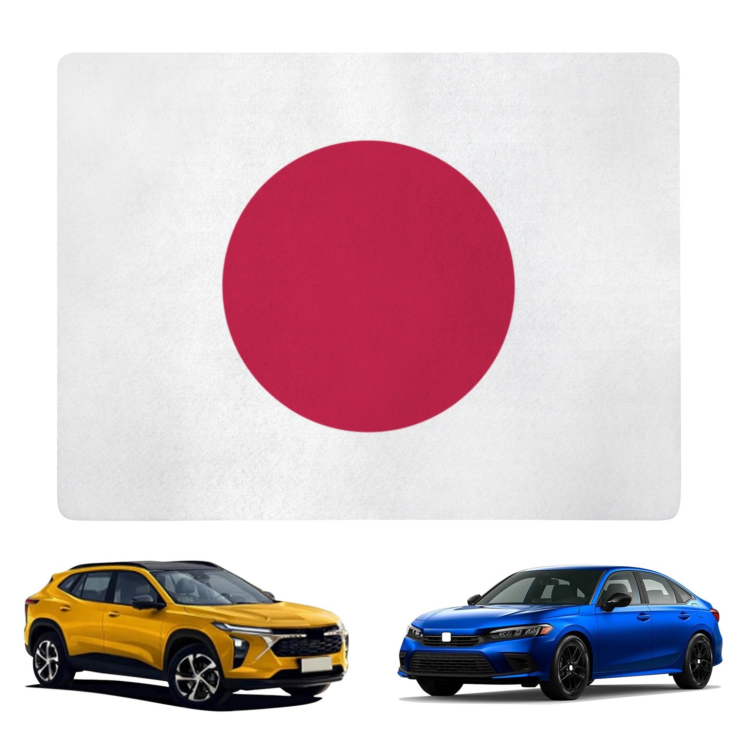 Japan Flag Inspired Car Trunk Mat 100 × 75 cm / 39.4 × 30 in Printed in the USA