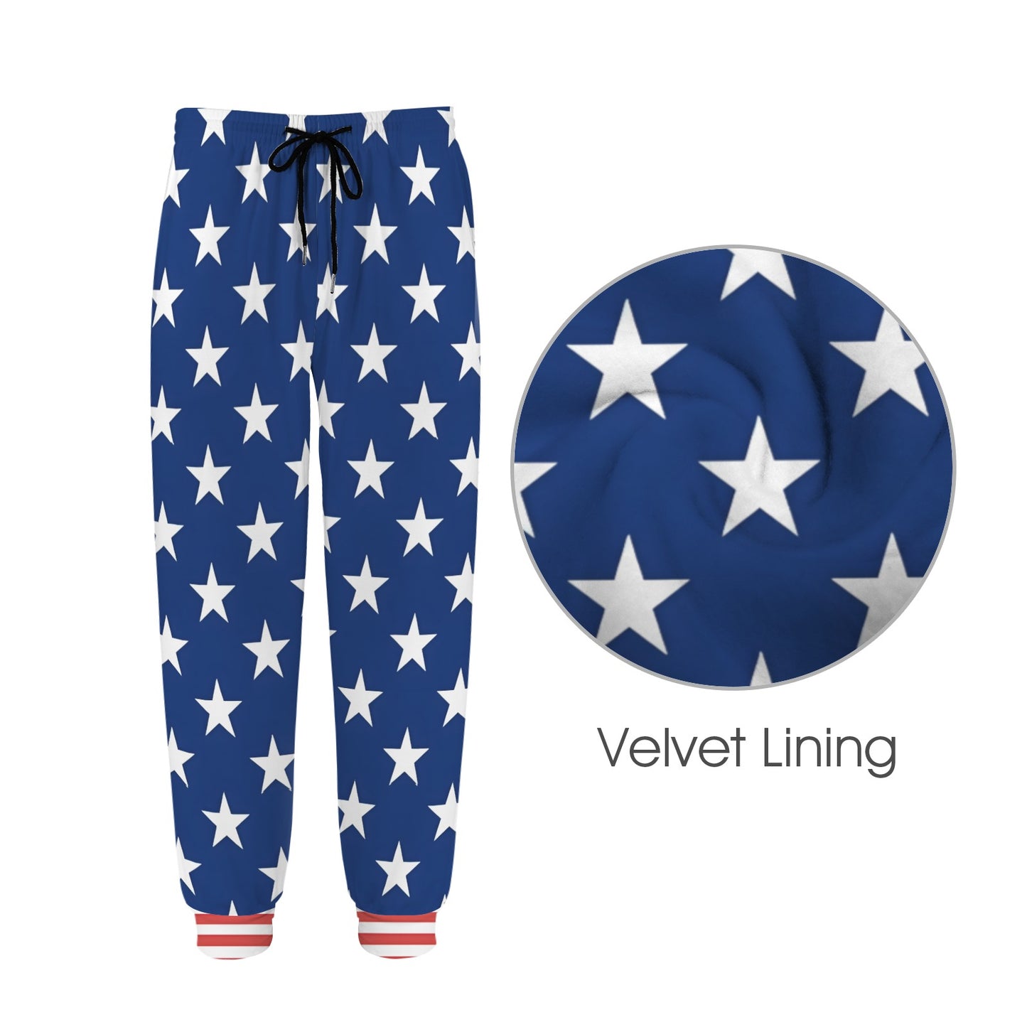 USA/American Flag Inspired Men's Fleece Casual Sweatpants