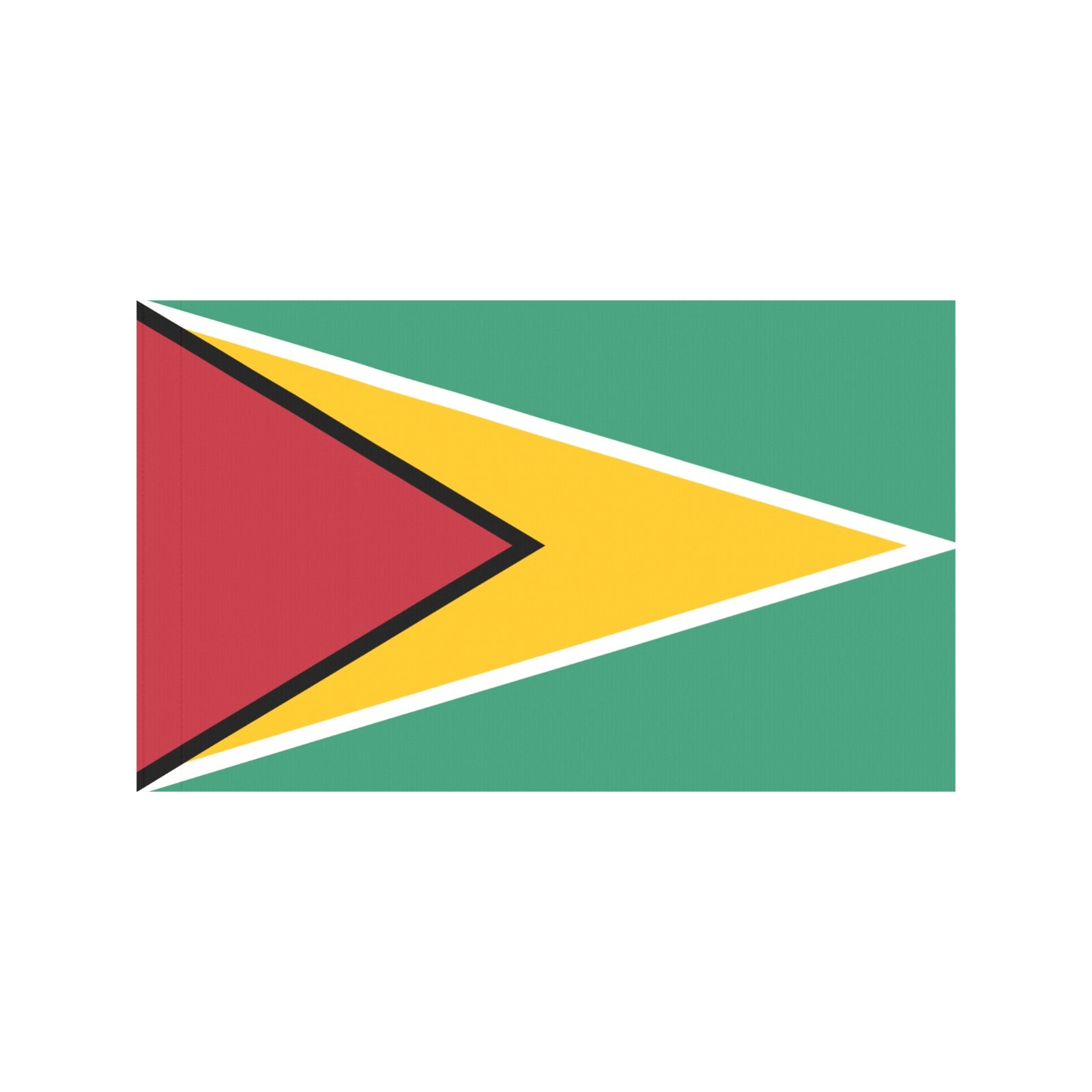 Luv My Flag: Guyana's flag design with vibrant colors.