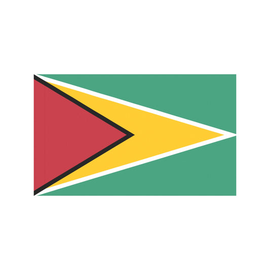 Luv My Flag: Guyana's flag design with vibrant colors.