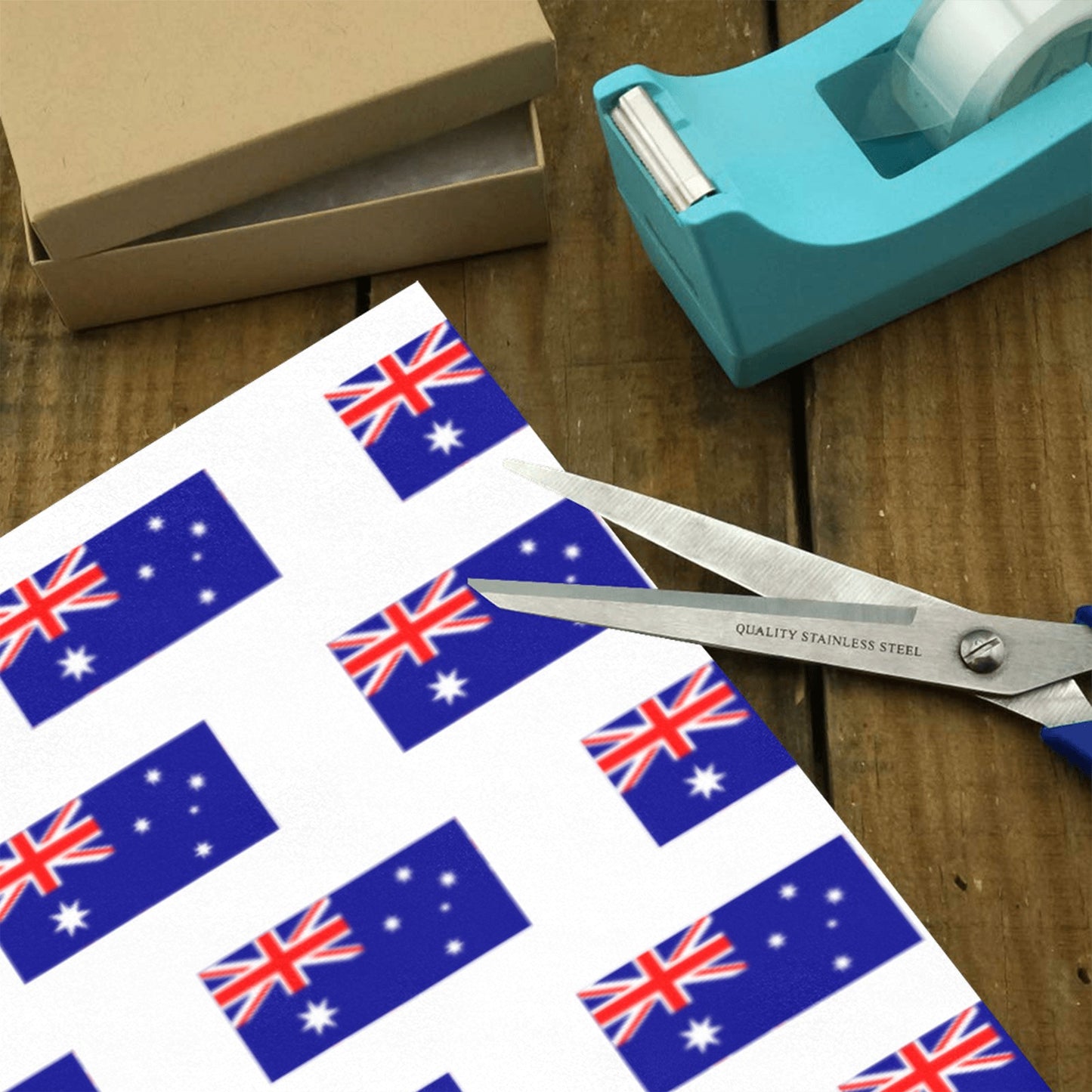 Australia Flag Inspired Custom Gift Wrapping Paper 58"x 22.5" (4 Rolls)