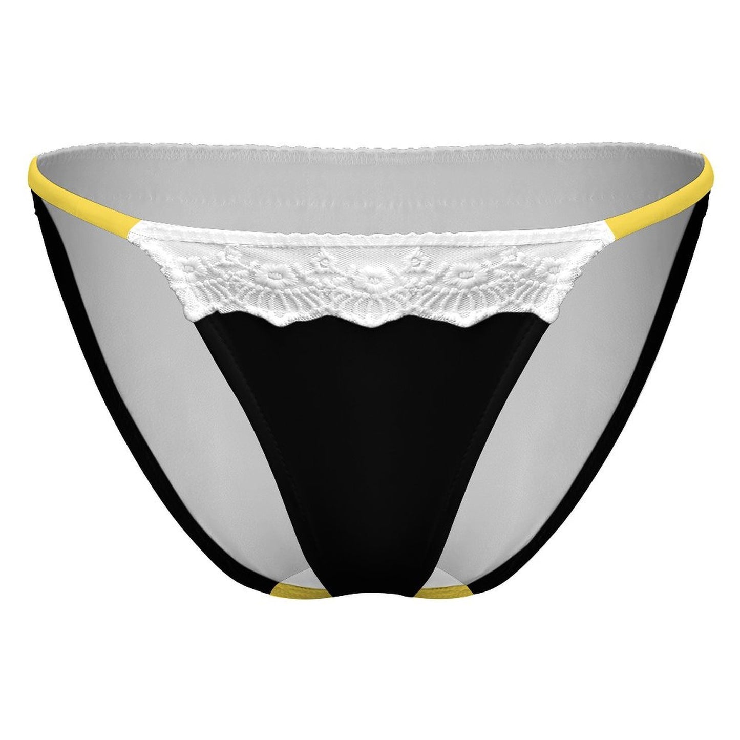 Thin Gold Line Flag Inspired Style-2 Lace Trim Underwear