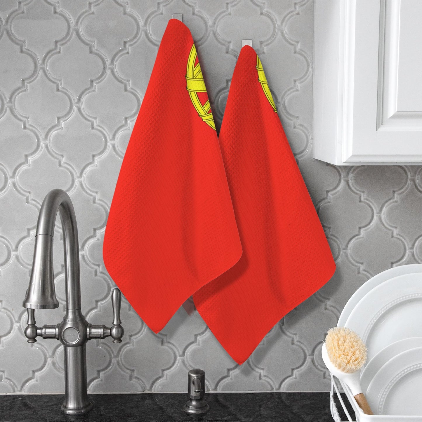 Portugal Flag Inspired Kitchen Towel 40X60cm (Pack of 2) (Made in the USA)