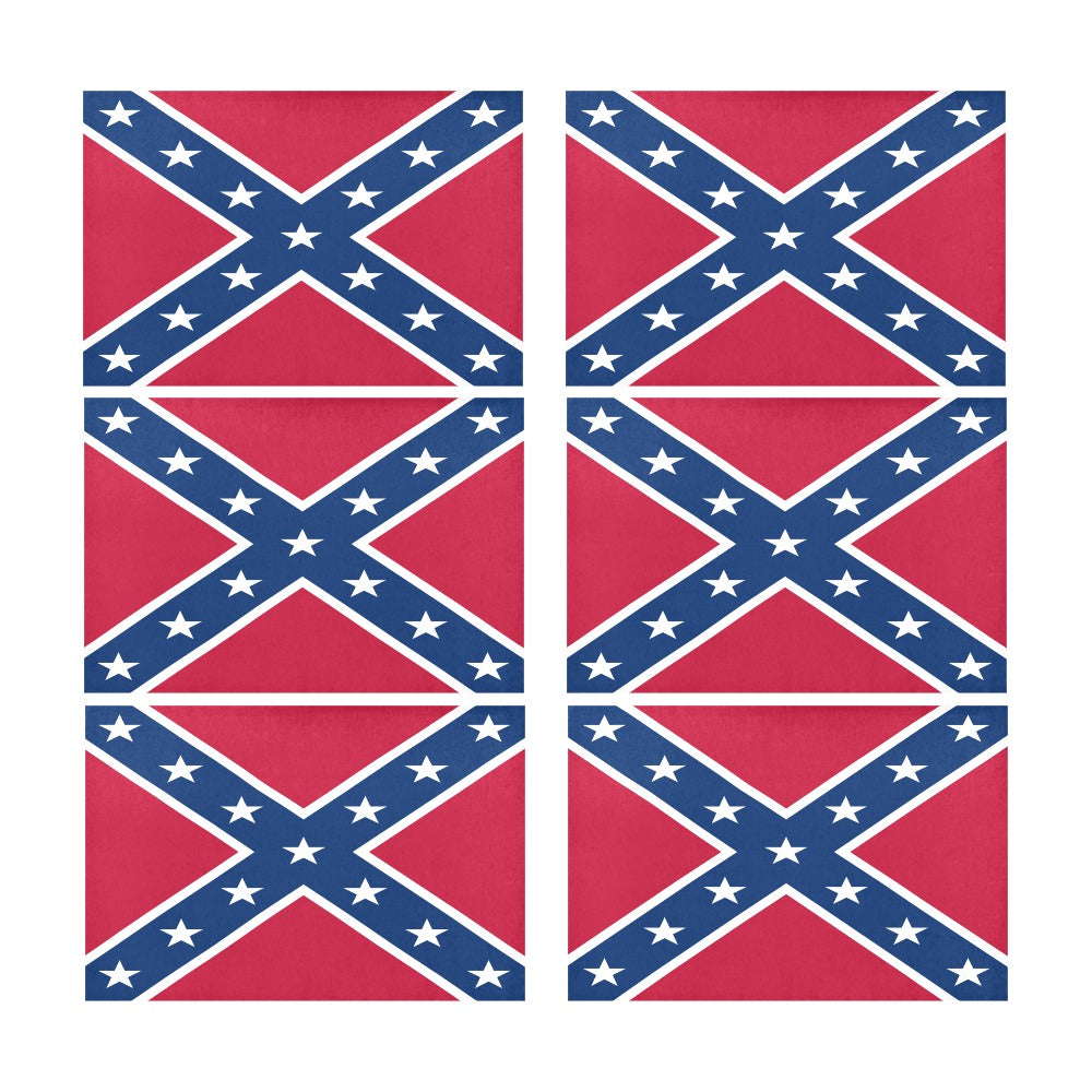 Confederate States Battle Flag Placemats 12" x 18" (Set of 6)