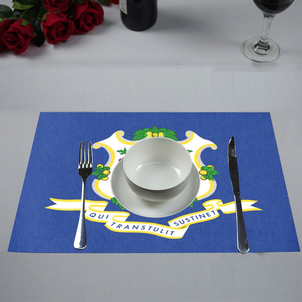 Connecticut Flag Placemats 12" x 18" (Set of 6)