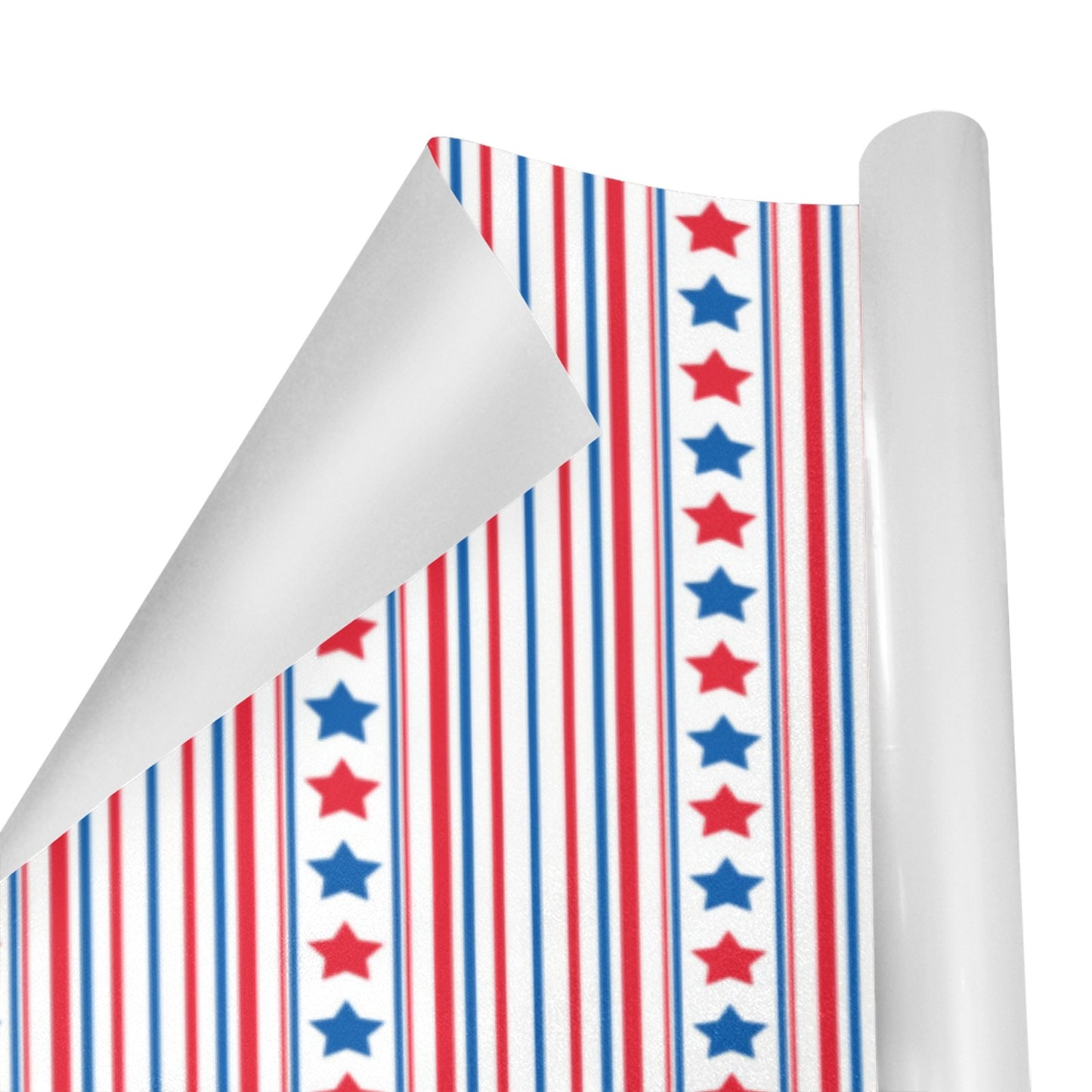 USA/American Flag Inspired Stars & Stripes Pattern Custom Gift Wrapping Paper 58"x 22.5" (4 Rolls)