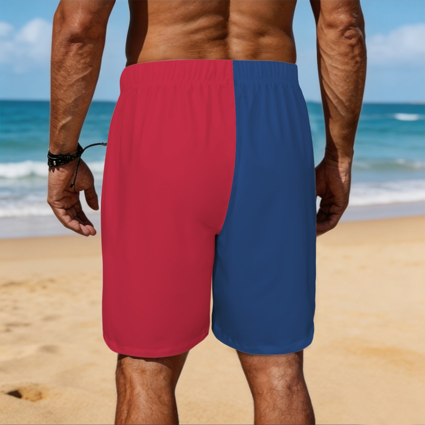 Texas Flag Inspired Men’s Draw String Pocket Beach Shorts Printed in the USA