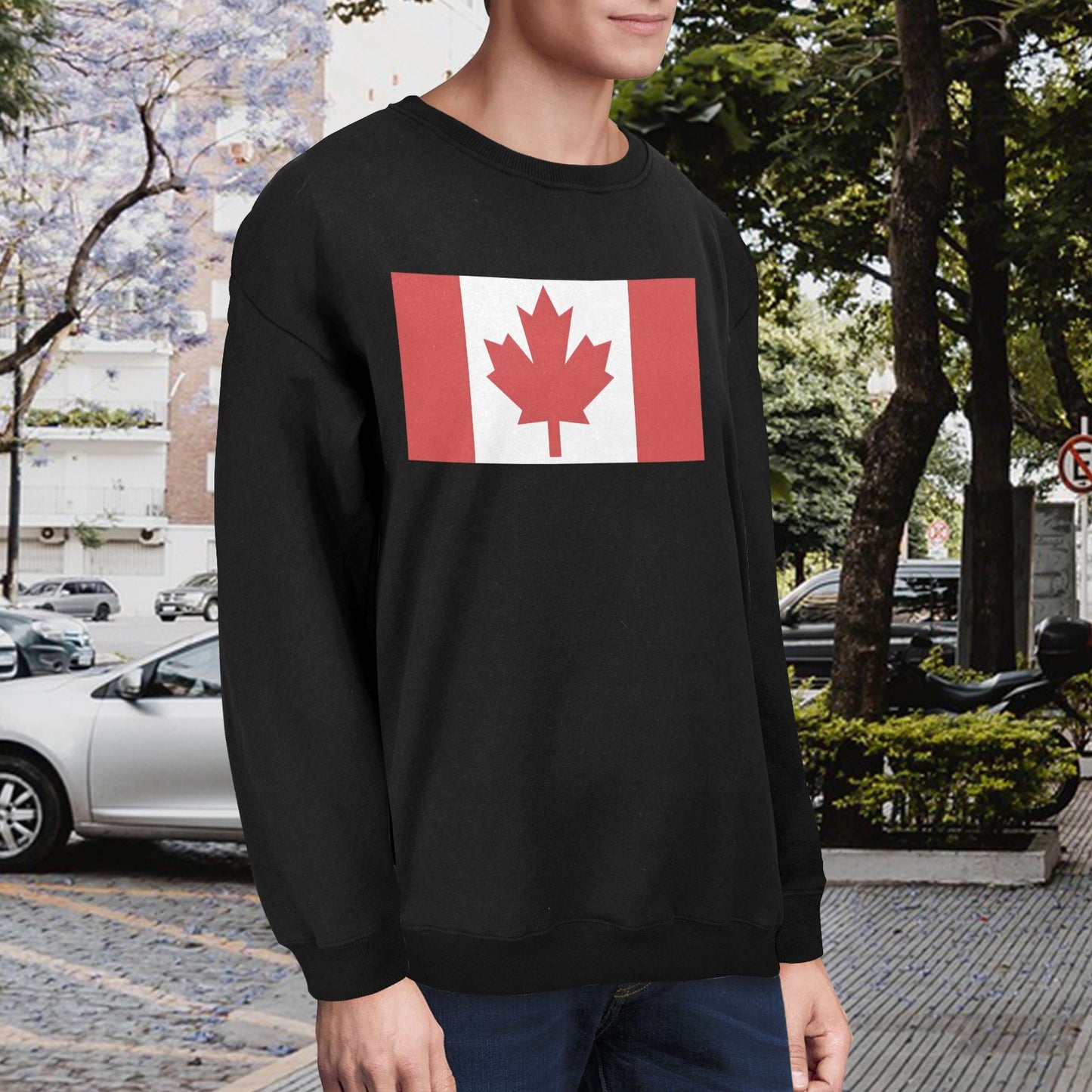Canada Flag Unisex Fleece Sweatshirt (Made in the USA)