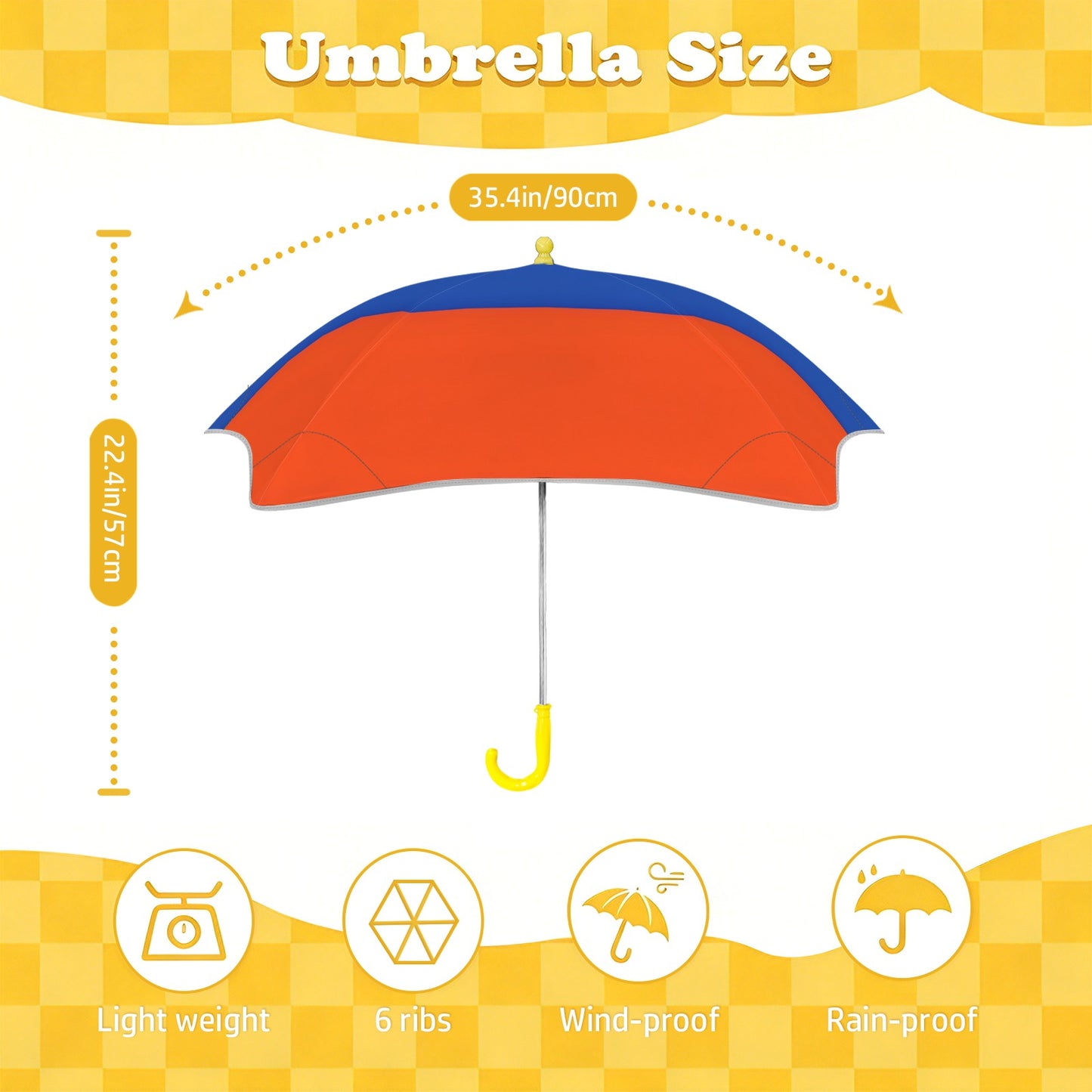 Russia Flag Inspired Kids Safe Round Corner Umbrella