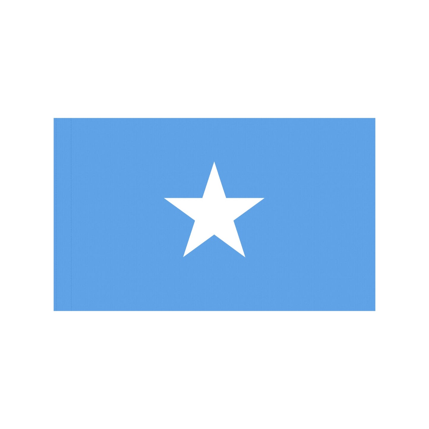 Blue flag with white star, designed by Luv My Flag.