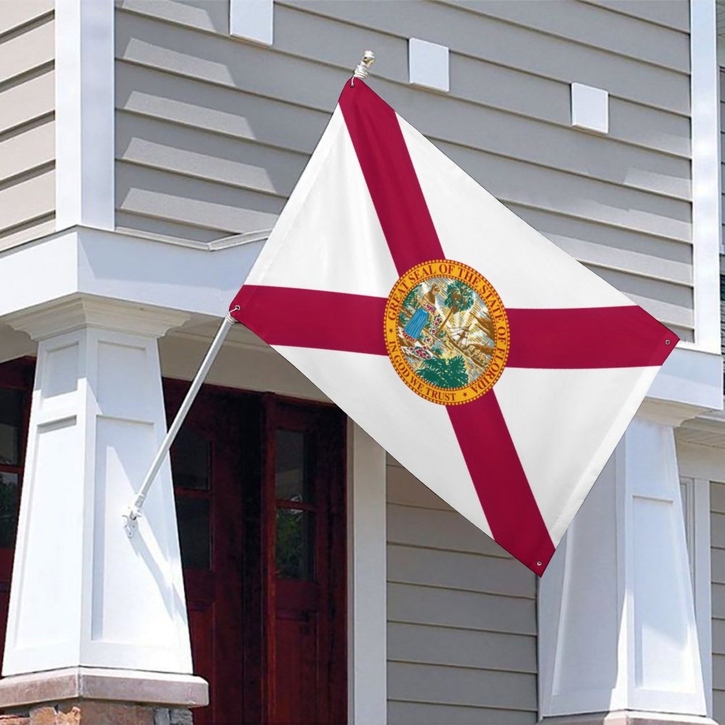 Florida Flag Inspired Wall Mount Flag with Four Grommets (35x59 in)