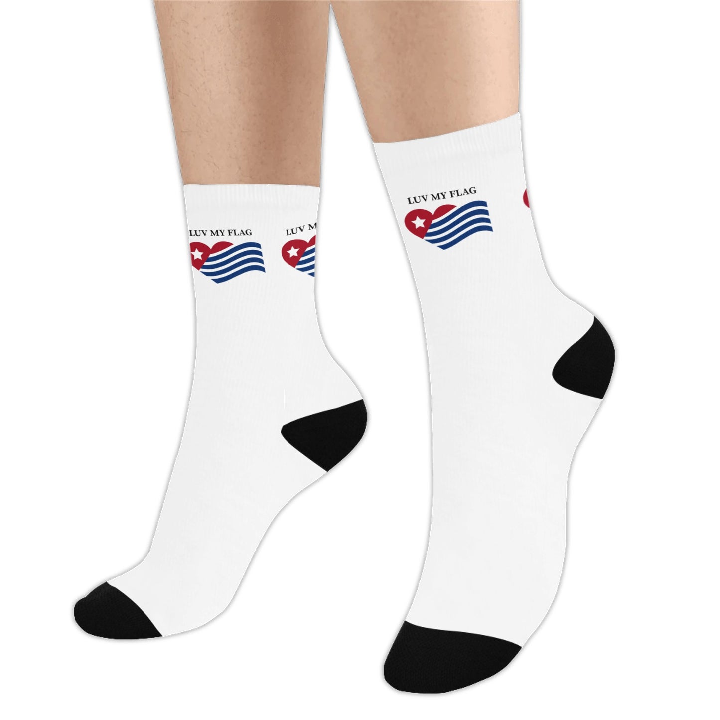Luv My Flag Logo Crew Socks | Ships from USA