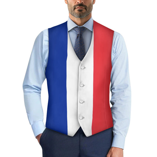 France Flag Suit vest jacket