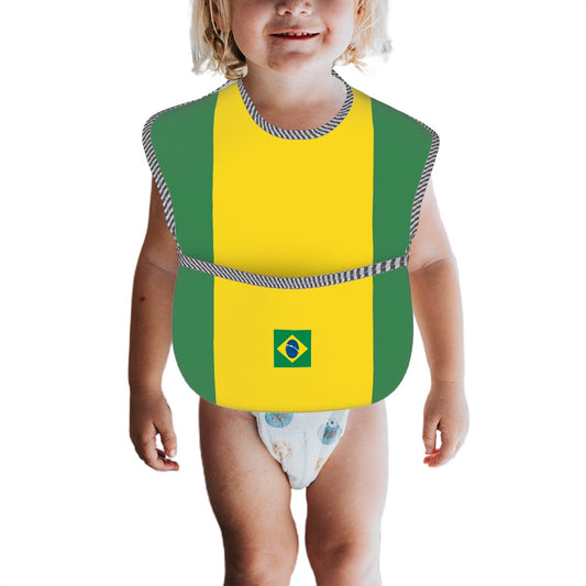 Brazil Flag Inspired Baby Bib