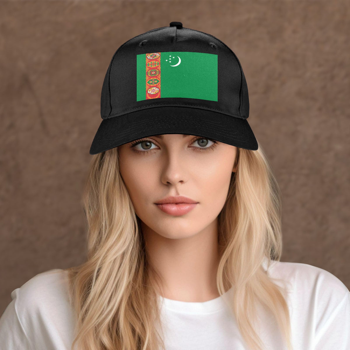 Turkmenistan Flag Inspired Baseball Cap | Printed in the USA