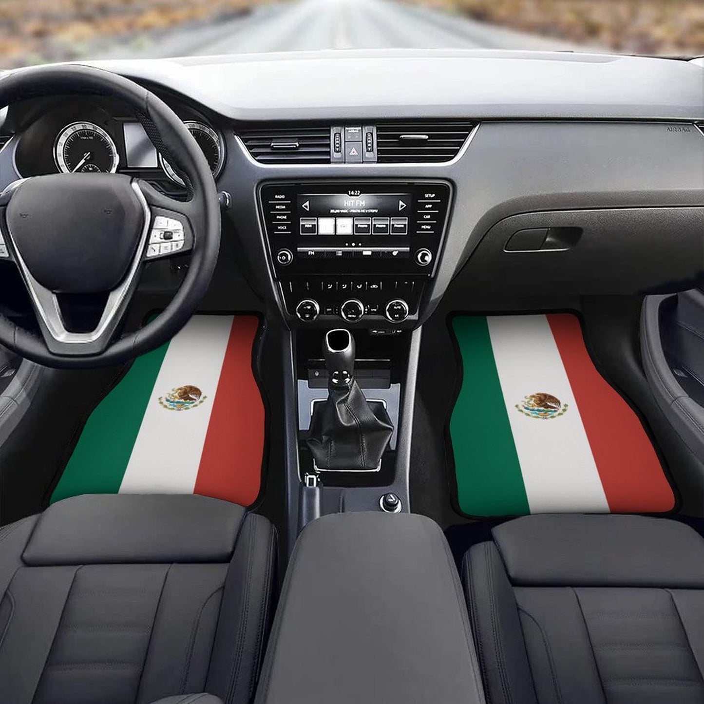 Mexico Flag Inspired Car Floor Mats(4pcs)