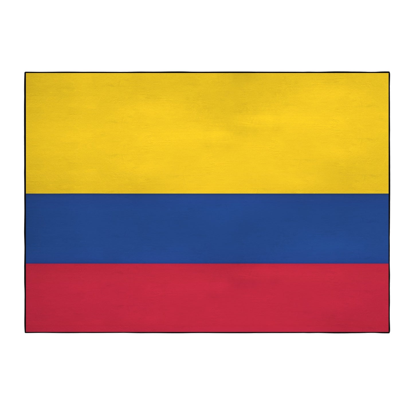 Colombia Flag Inspired 84x60 Inch Area Rug with Black Binding (Made in the USA)
