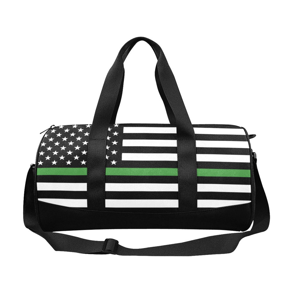 Thin Green Line Flag Inspired Travel Duffel Bag