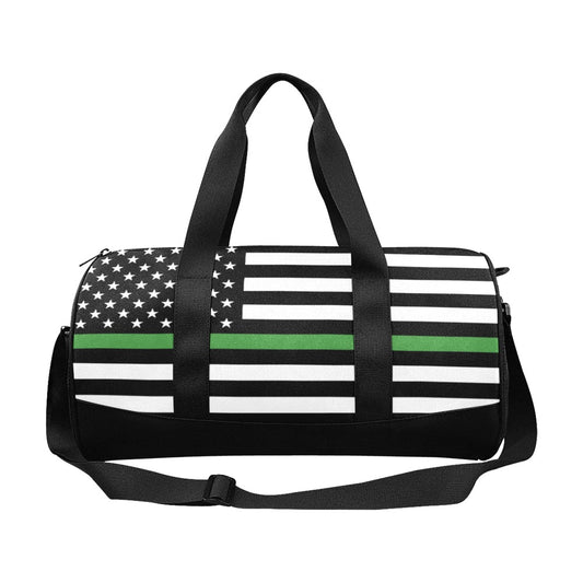 Thin Green Line Flag Inspired Travel Duffel Bag
