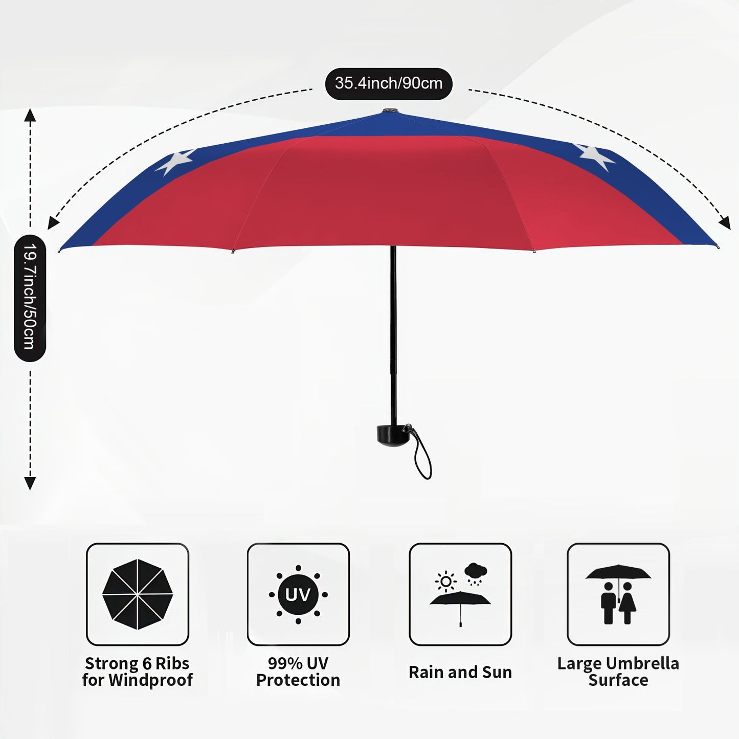 Venezuela Flag Inspired Mini Compact Umbrella