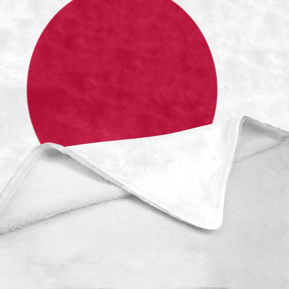 Cozy Luv My Flag blanket with Japan's iconic design.