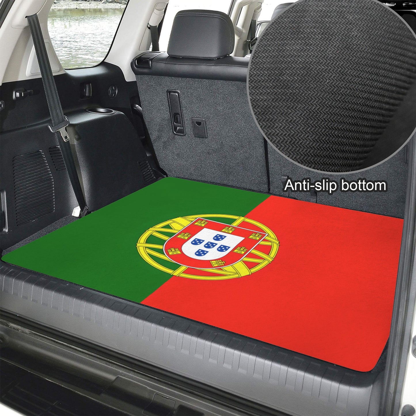 Portugal Flag Inspired Car Trunk Mat 100 × 75 cm / 39.4 × 30 in Printed in the USA