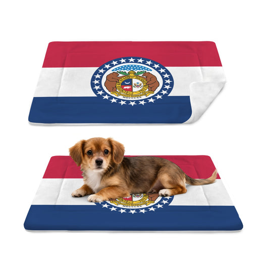 Missouri Flag Inspired Pet Mat 25x18inch (Made in the USA)