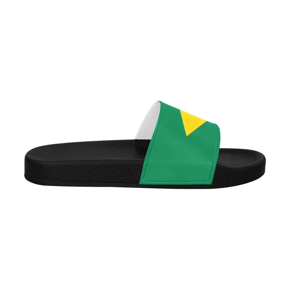 Brazil Flag Inspired Women's Slide Sandals