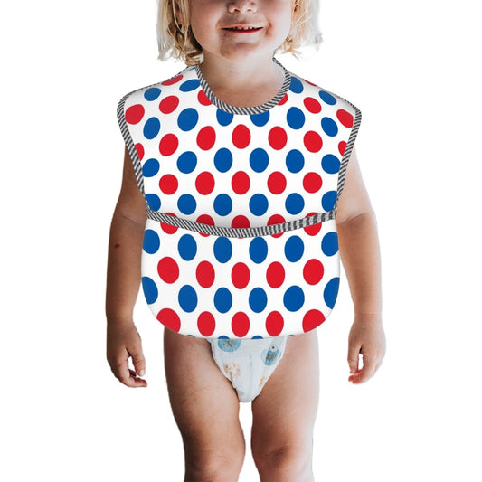 USA/American Flag Inspired Polka Dot Pattern Baby Bib