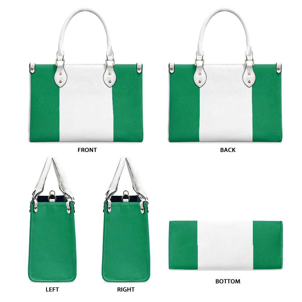 Nigeria Flag Bag With Swagger – PU Leather Purse for Daily Matter - Luv My Flag