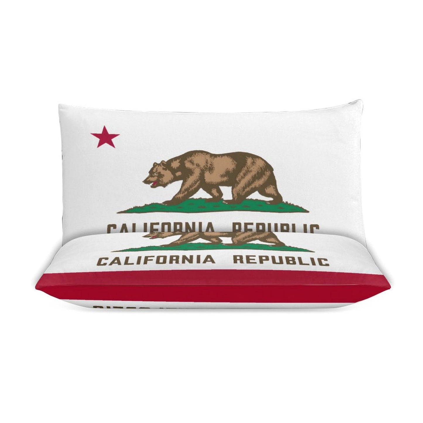 California Flag Inspired 3-Piece Bedding Set (1 Duvet Cover + 2 Pillow Shams) – 102"×90"