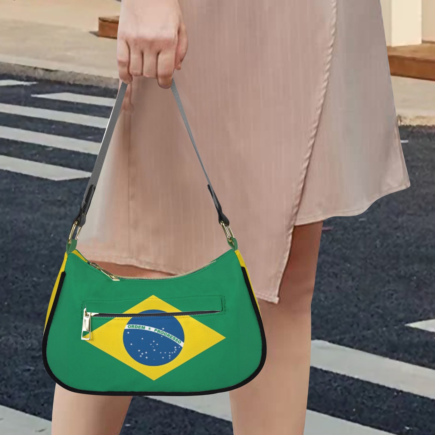 Brazil Flag Inspired Women's Shoulder Bag