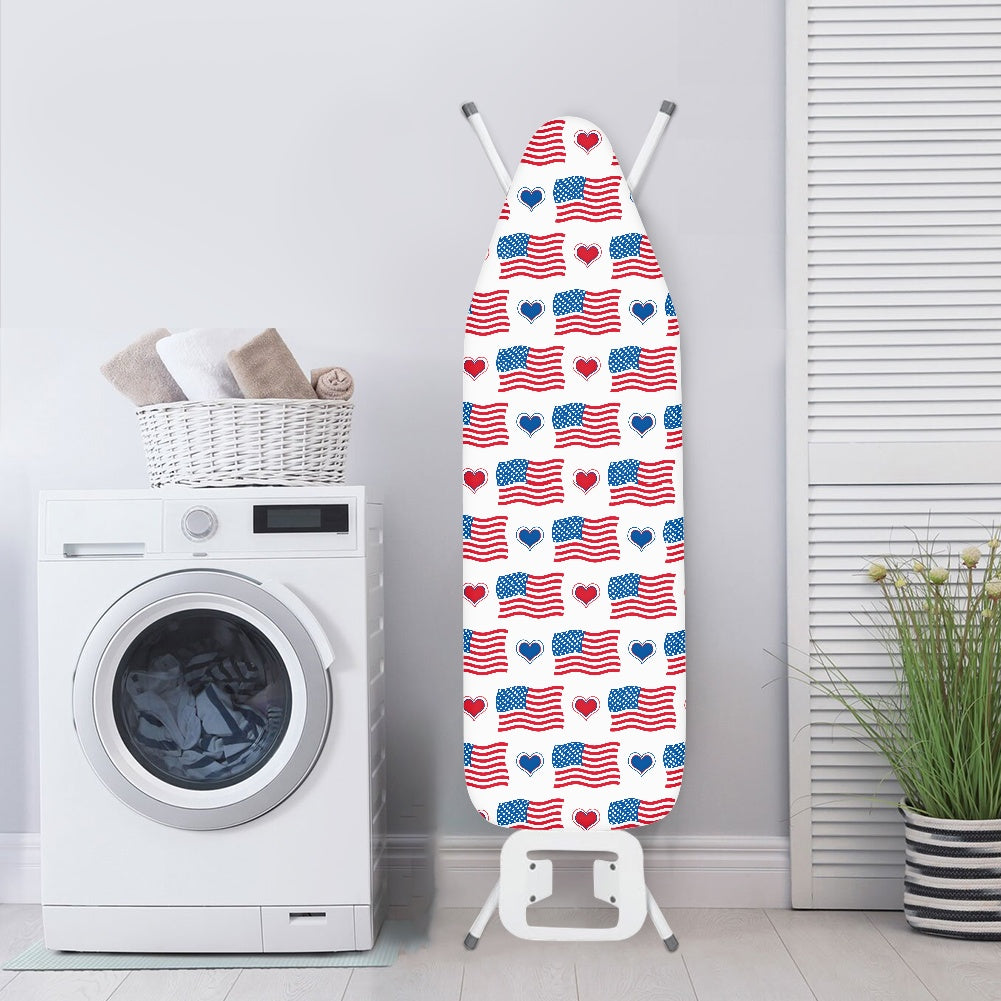 American Flag With Hearts Pattern Ironing Board Cover