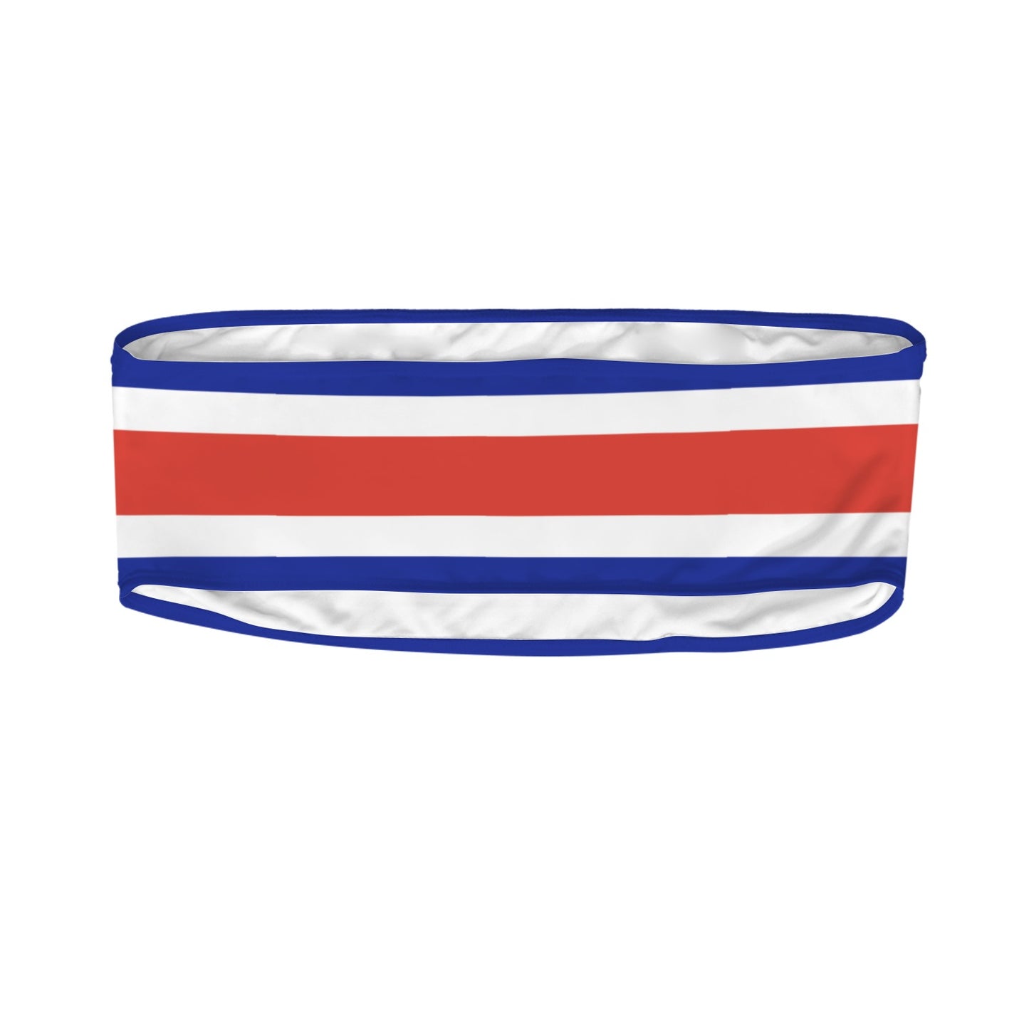 Costa Rica Flag Inspired Bandeau Tube Bikini Top