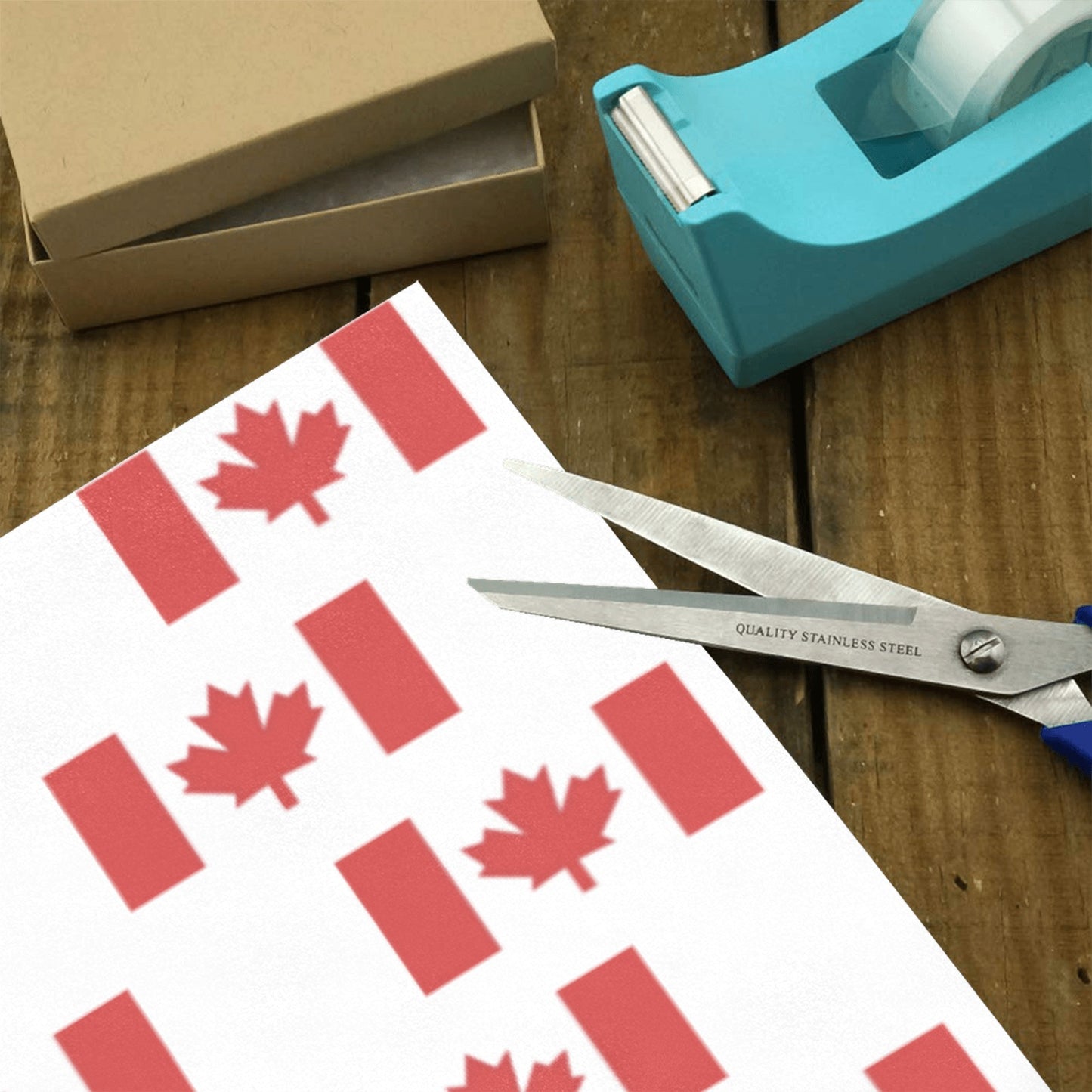 Canada Flag Custom Gift Wrapping Paper 58"x 22.5" (4 Rolls)