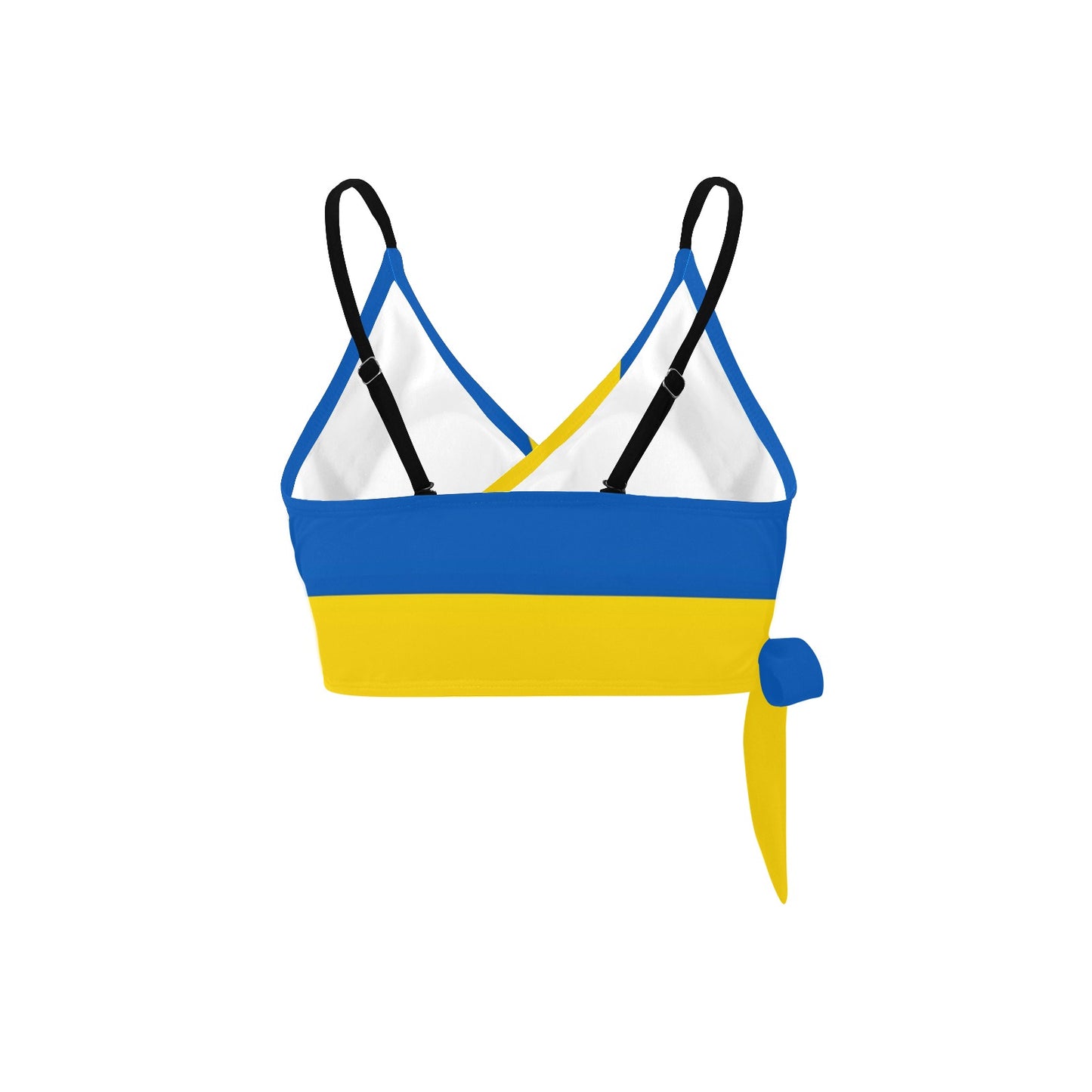 Ukraine Flag Inspired Knot Side Bikini Top