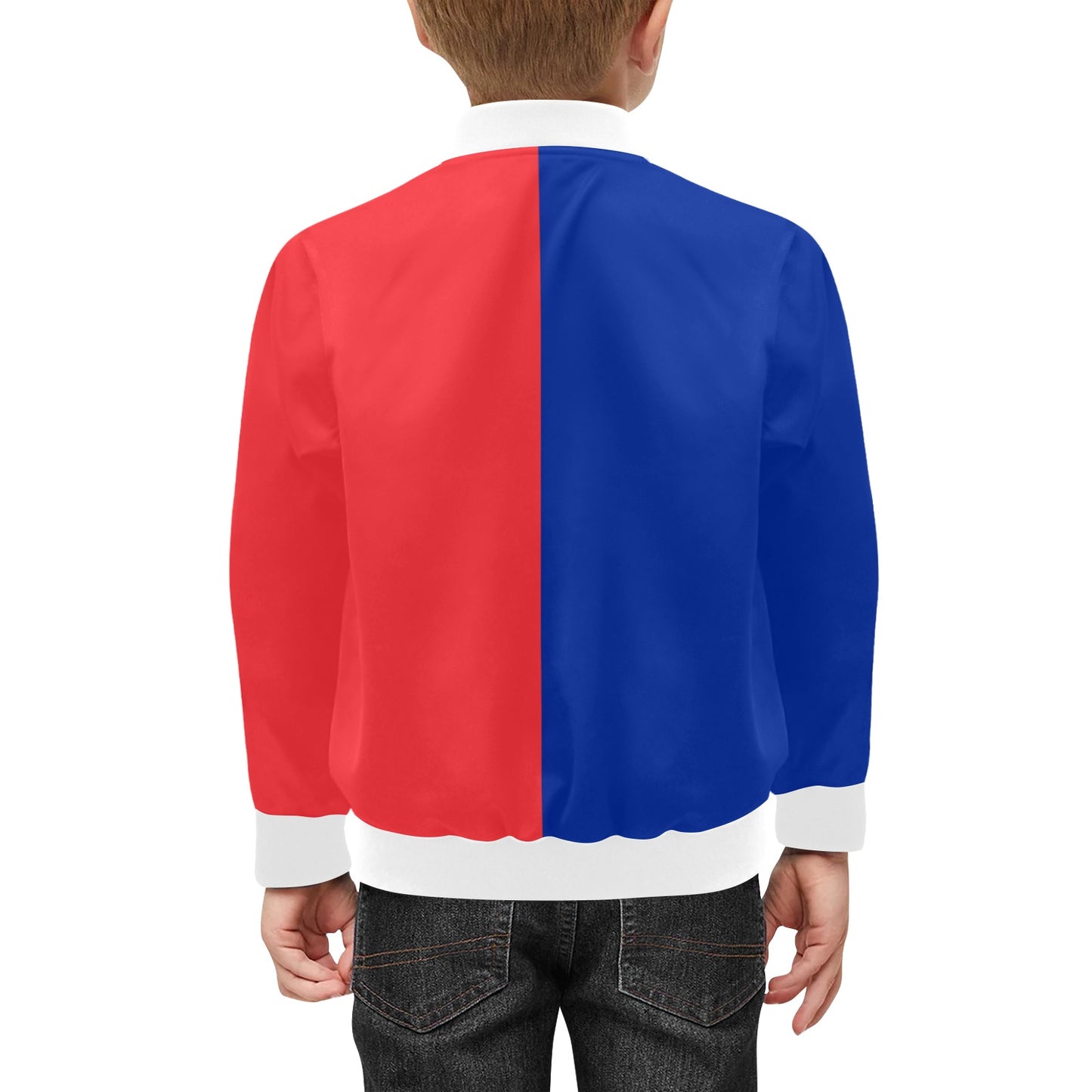 France Flag Inspired Kids' Bomber Jacket with Pockets