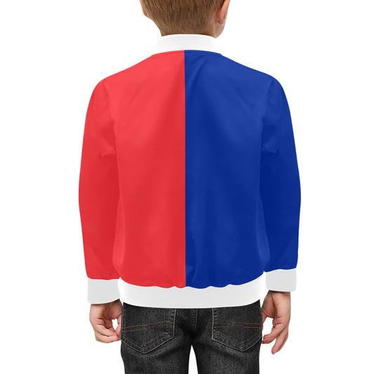 France Flag Inspired Kids' Bomber Jacket with Pockets